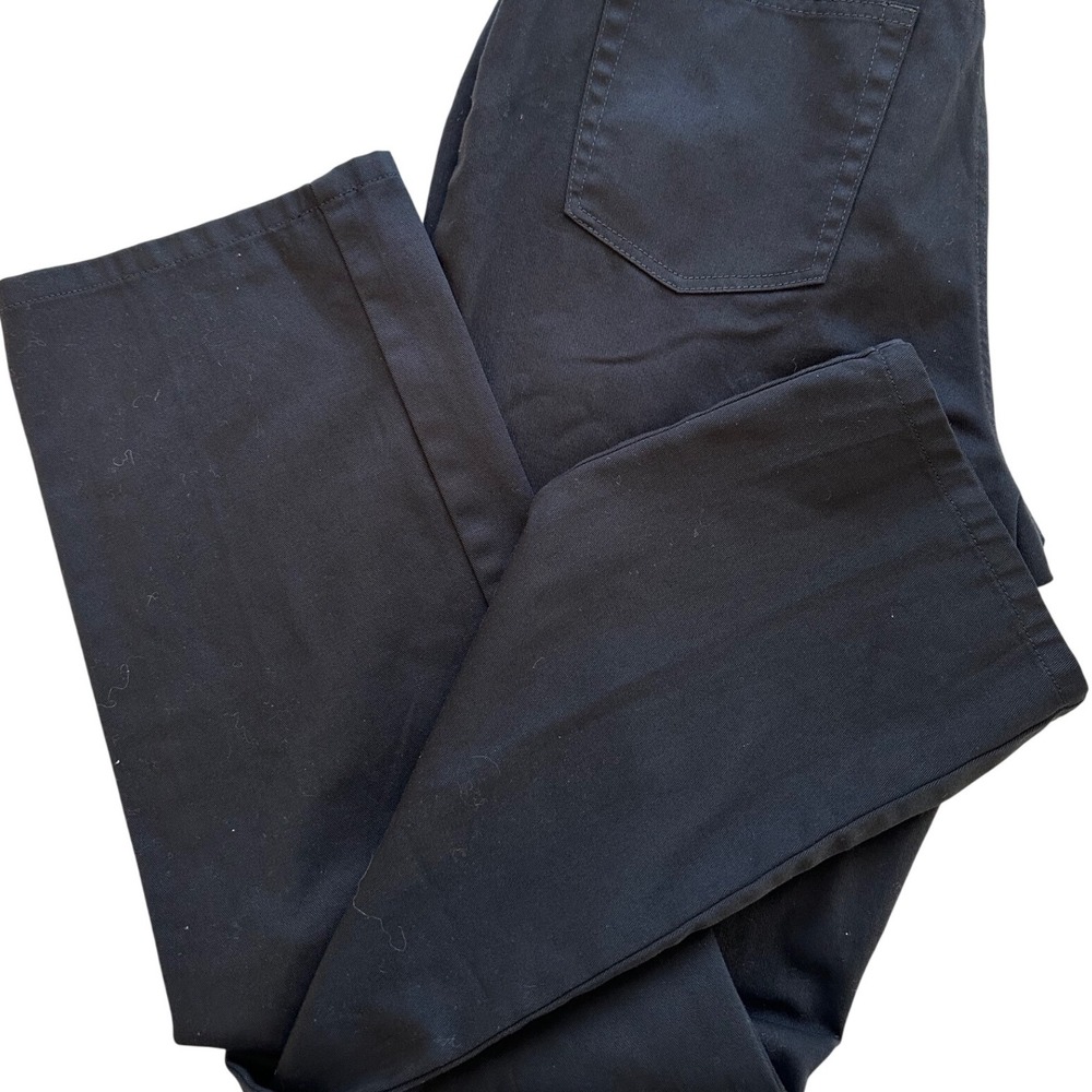 Jones New York Stretch Career Pants 12 Black Straight Leg Office Work Trousers - Picture 3 of 7